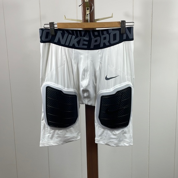 Nike Pro NWT Hyperstrong Men's Football Compression White Shorts 806901 - Picture 2 of 5